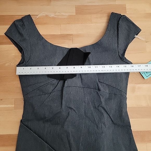 Rocksteady Gray Charcoal Pinup Vintage Inspired Dress Size Medium Made In USA - Picture 11 of 12